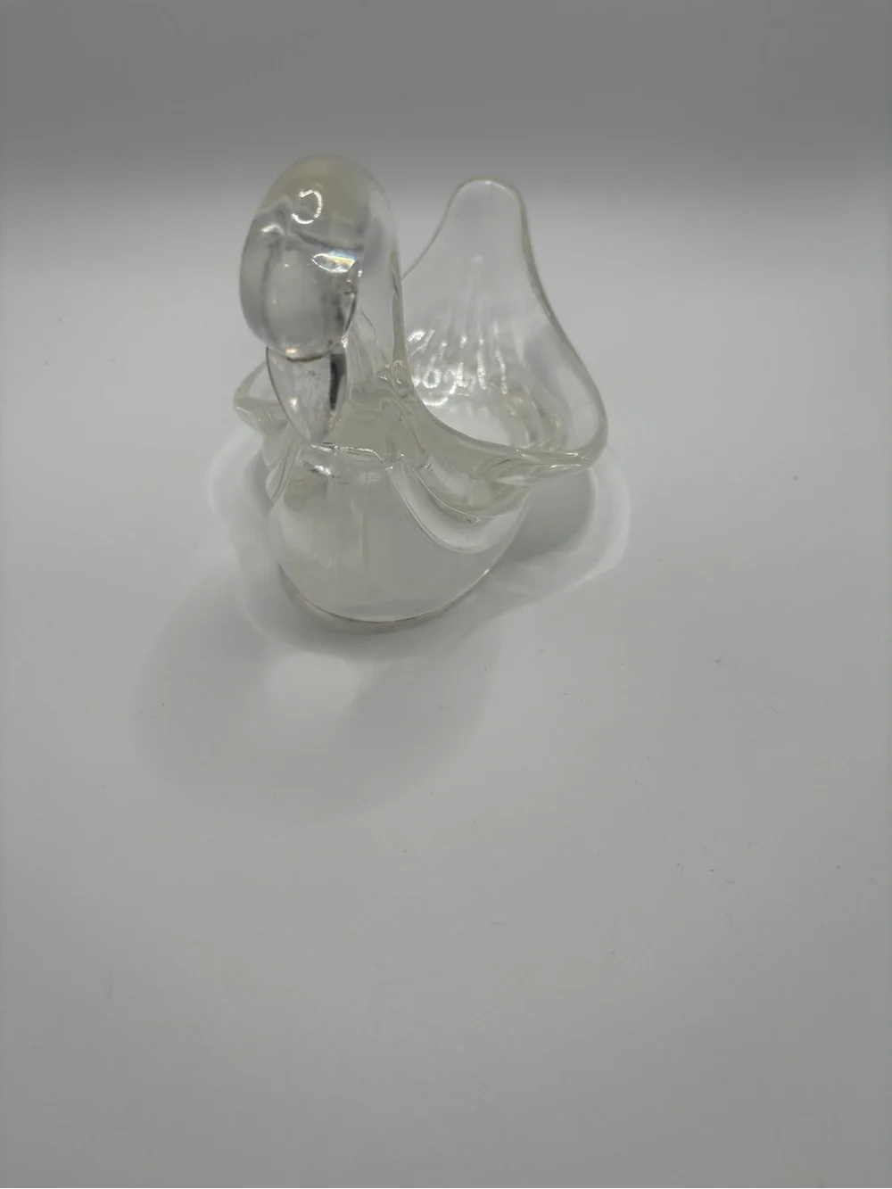Set of 2 Acrylic Swan Trinkets Soap Dish Bathroom Decor Kitsch MCM Vanity Tray